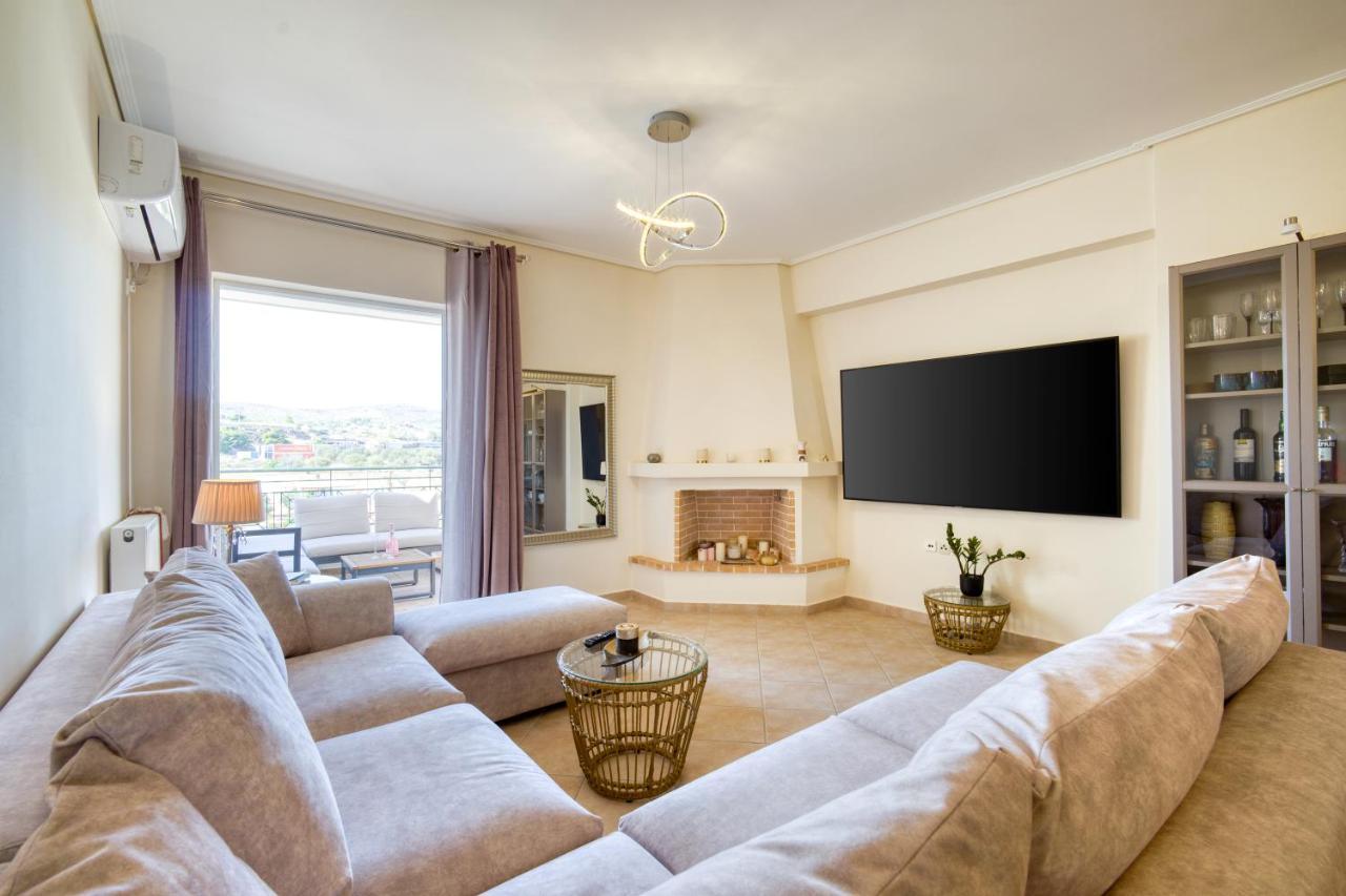 Sea & Mountain Apartment Close To Port And City Lávrion Extérieur photo